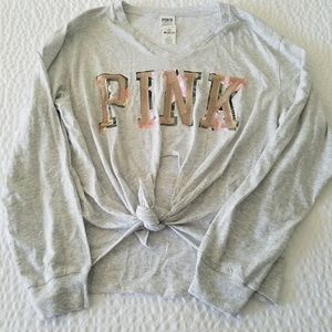 Pink long sleeves top